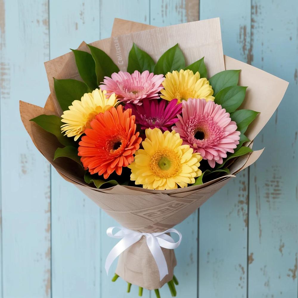 Букет цветов из: Герберы в Итатский