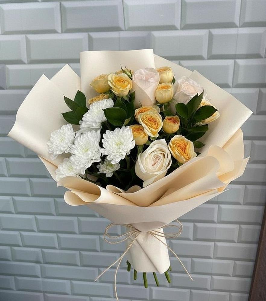 Букет цветов из: Розы и Хризантемы в Итатский