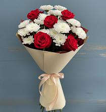Букет цветов из:  Розы и Хризантемы в Итатский