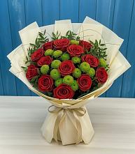 Букет цветов из:  Розы и Хризантемы #REPLACE_PRED# Итатский