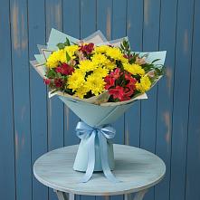 Букет цветов из:  Альстромерии и Хризантемы в Итатский