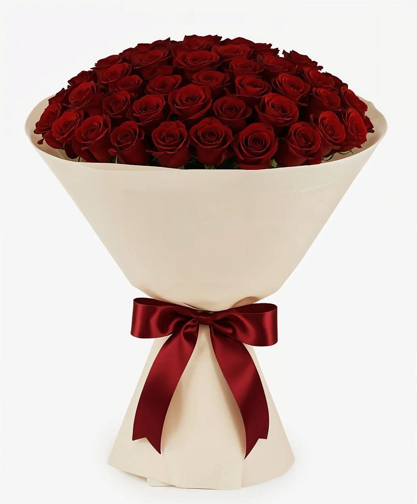 Букет 101 Бордовая роза Блэк Бакарра в Итатский